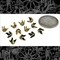 Antiqued Brass 5mm Long Leaf Bead Caps - Set of 12 - XXX - AB-BC39